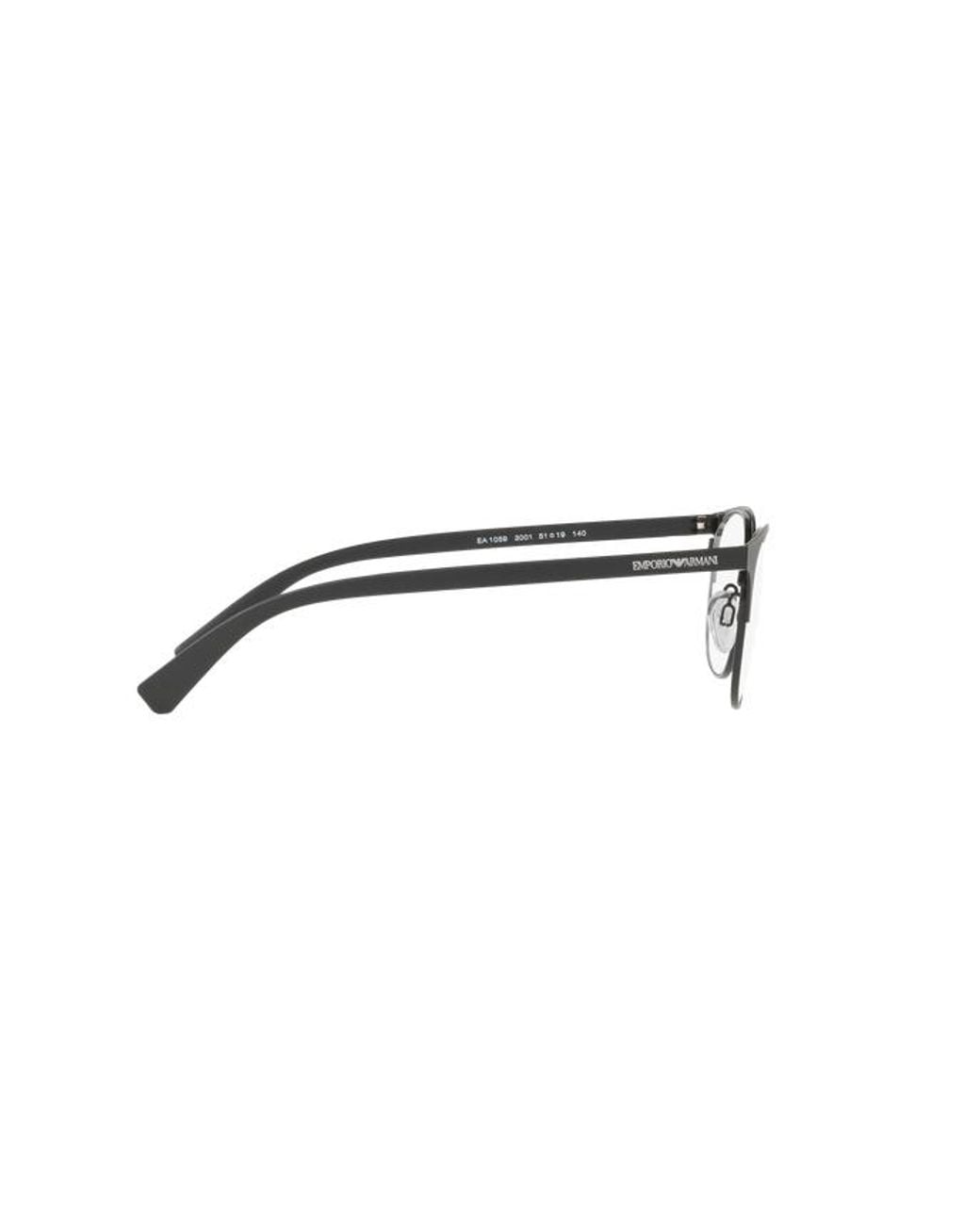 Emporio Armani White Square Frame Glasses for men