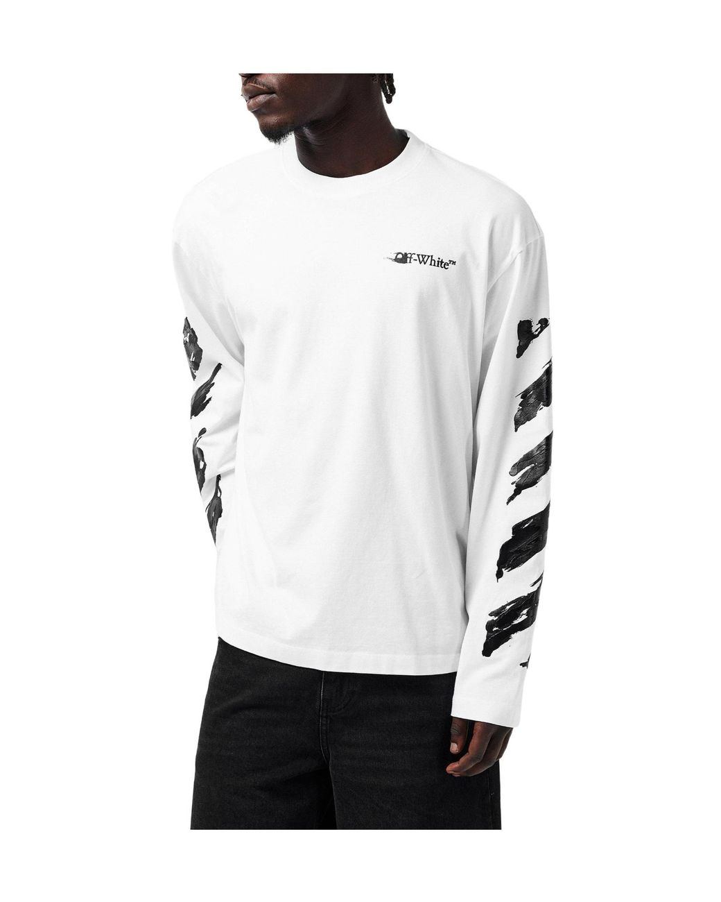 Off-White c/o Virgil Abloh Black Skateboard T-Shirt for men