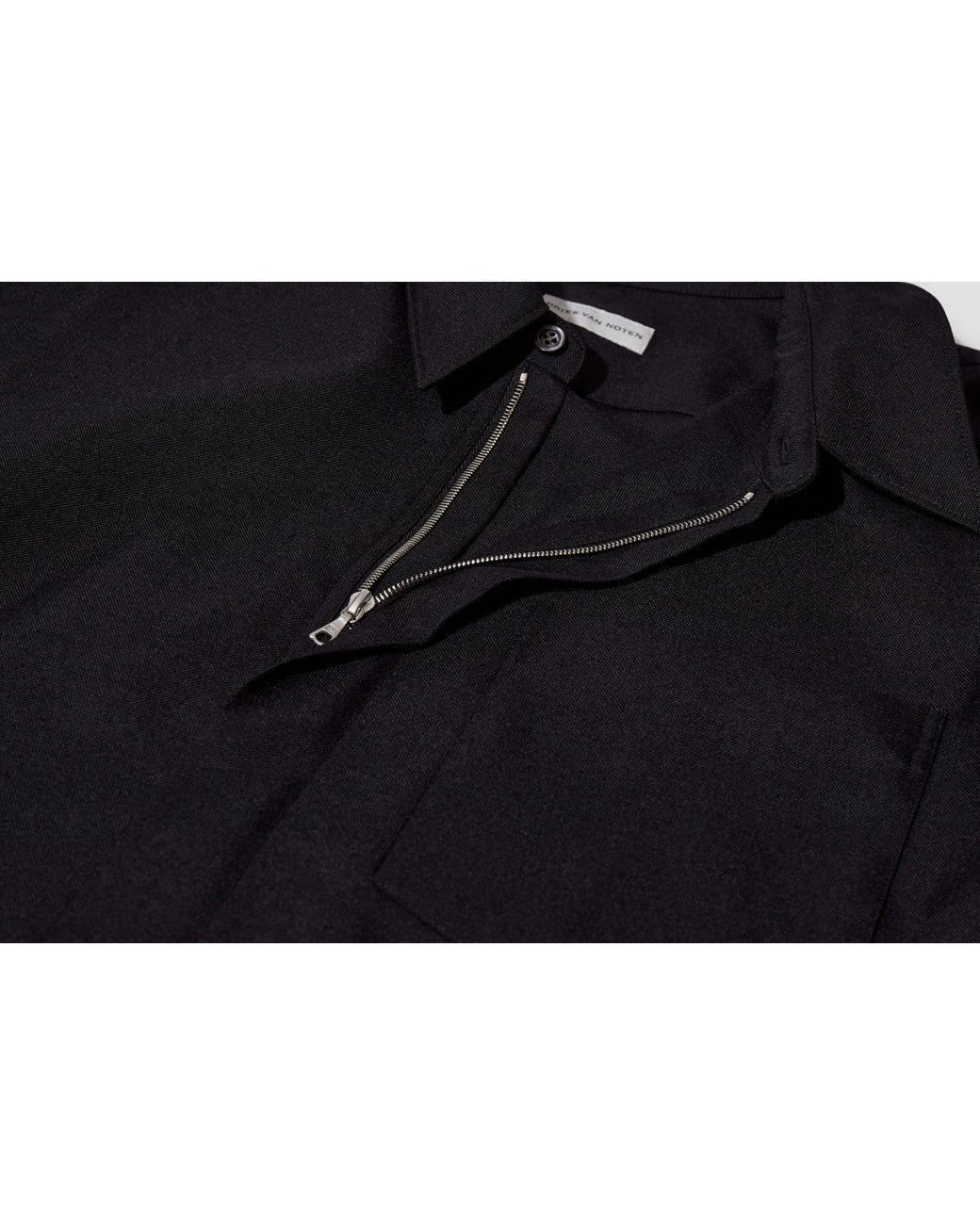 Dries Van Noten Black Long-Sleeved Shirt for men