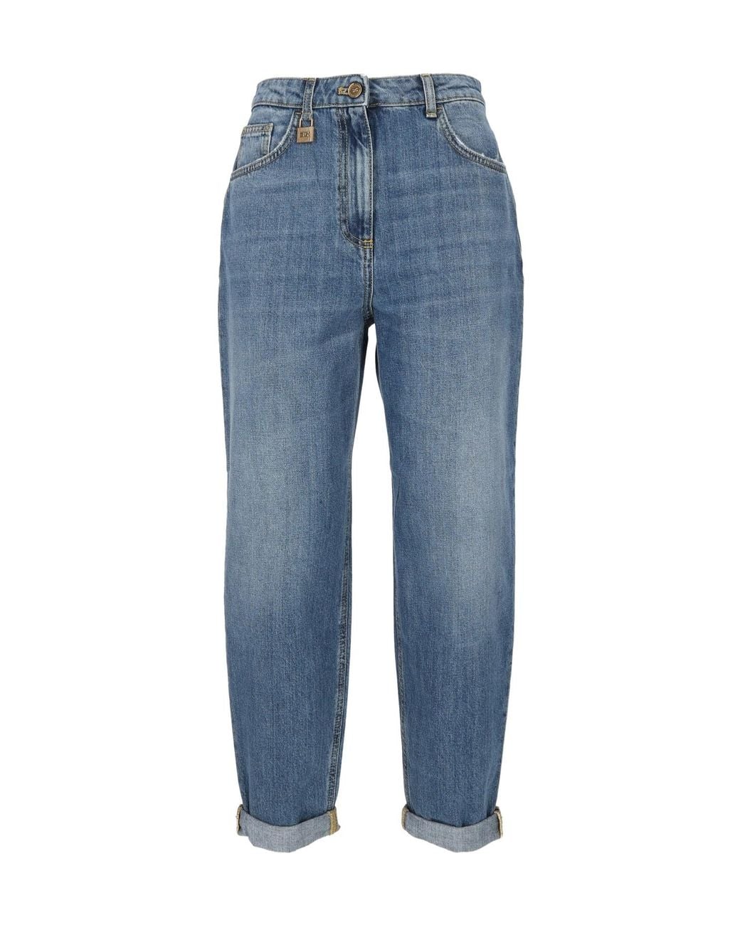 Elisabetta Franchi Blue Straight Leg Jeans