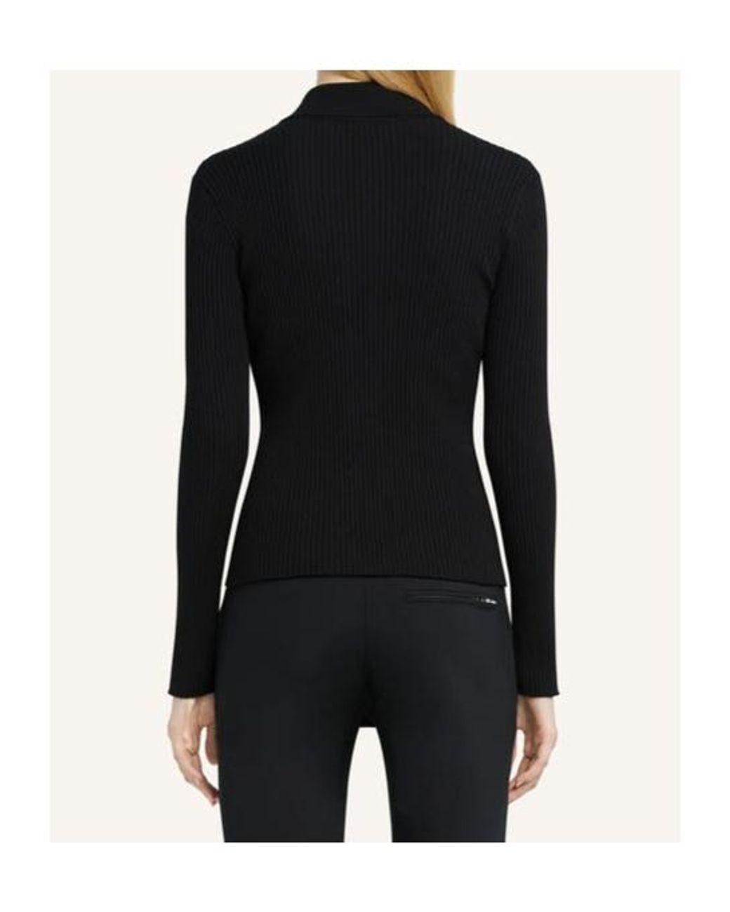 Courreges Black Zip-Up Cardigan