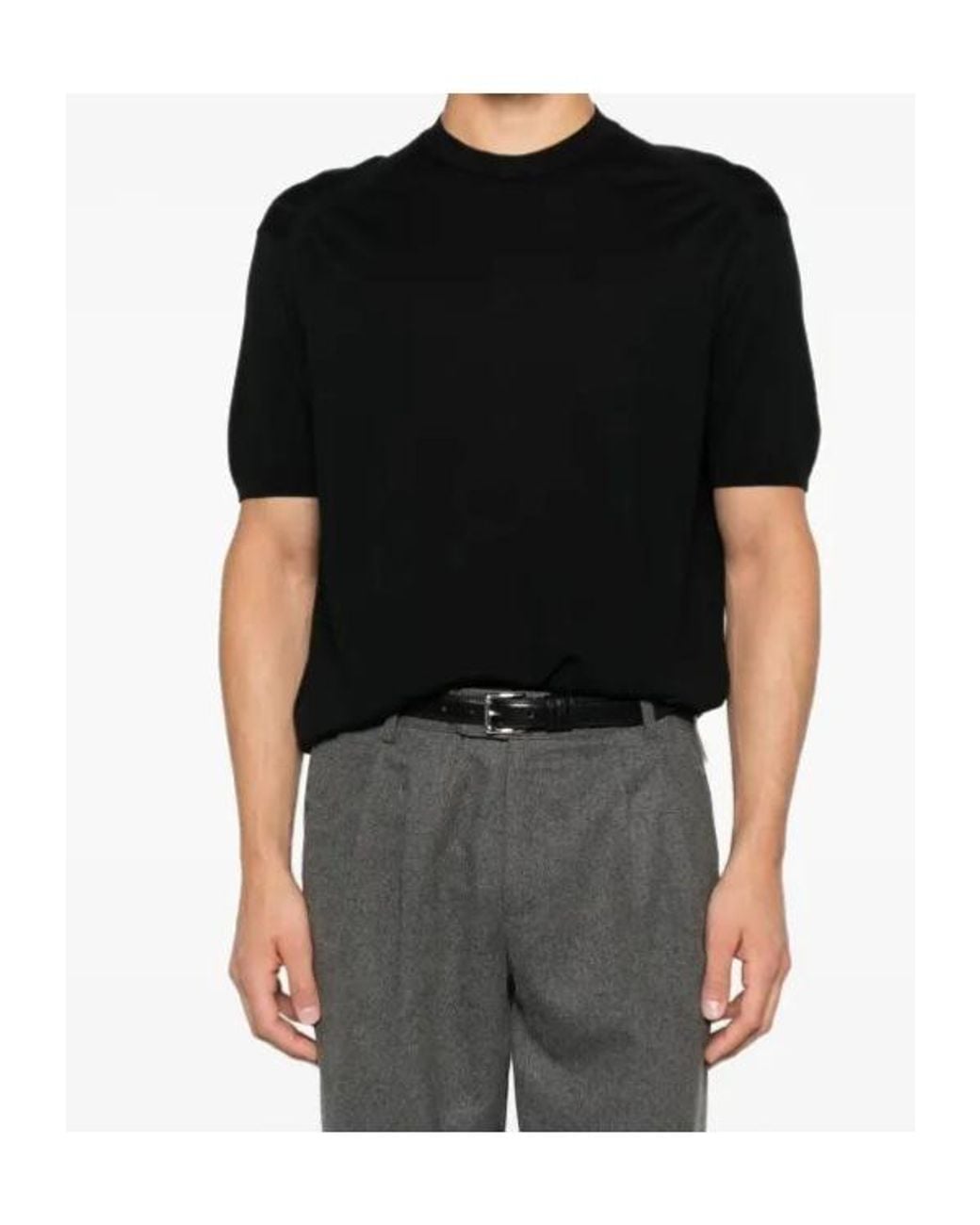 Emporio Armani Black Short-Sleeve T-Shirt for men