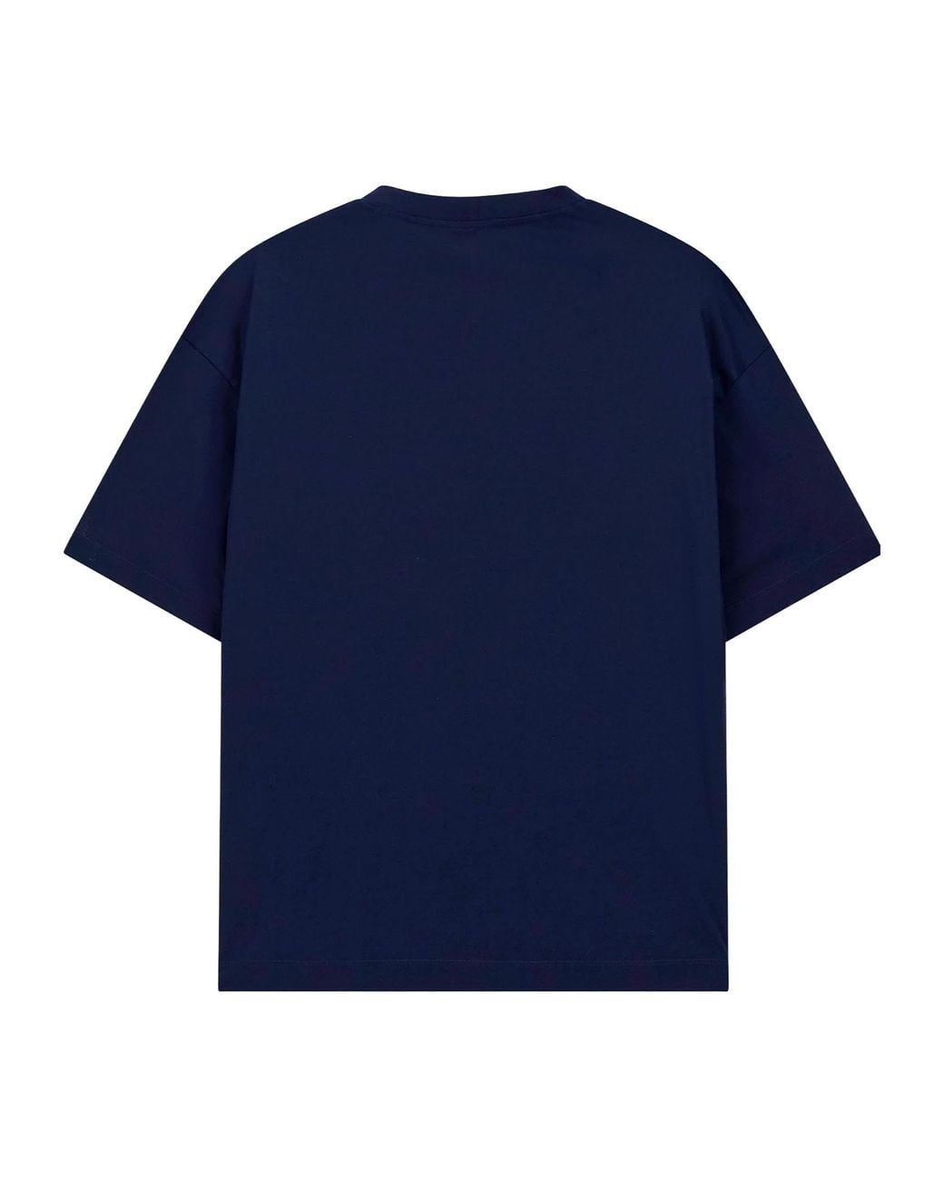 Giorgio Armani Blue Logo Printed Crewneck T-Shirt for men