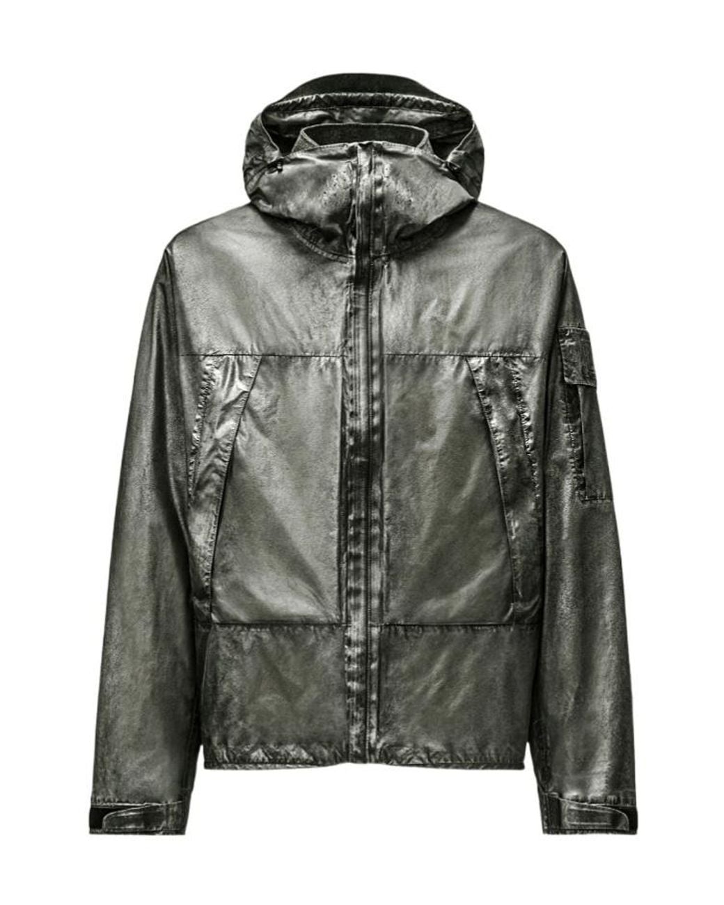 C P Company Green Metropolis Series Nano Titanium Re-Colour Hooded Jacket for men
