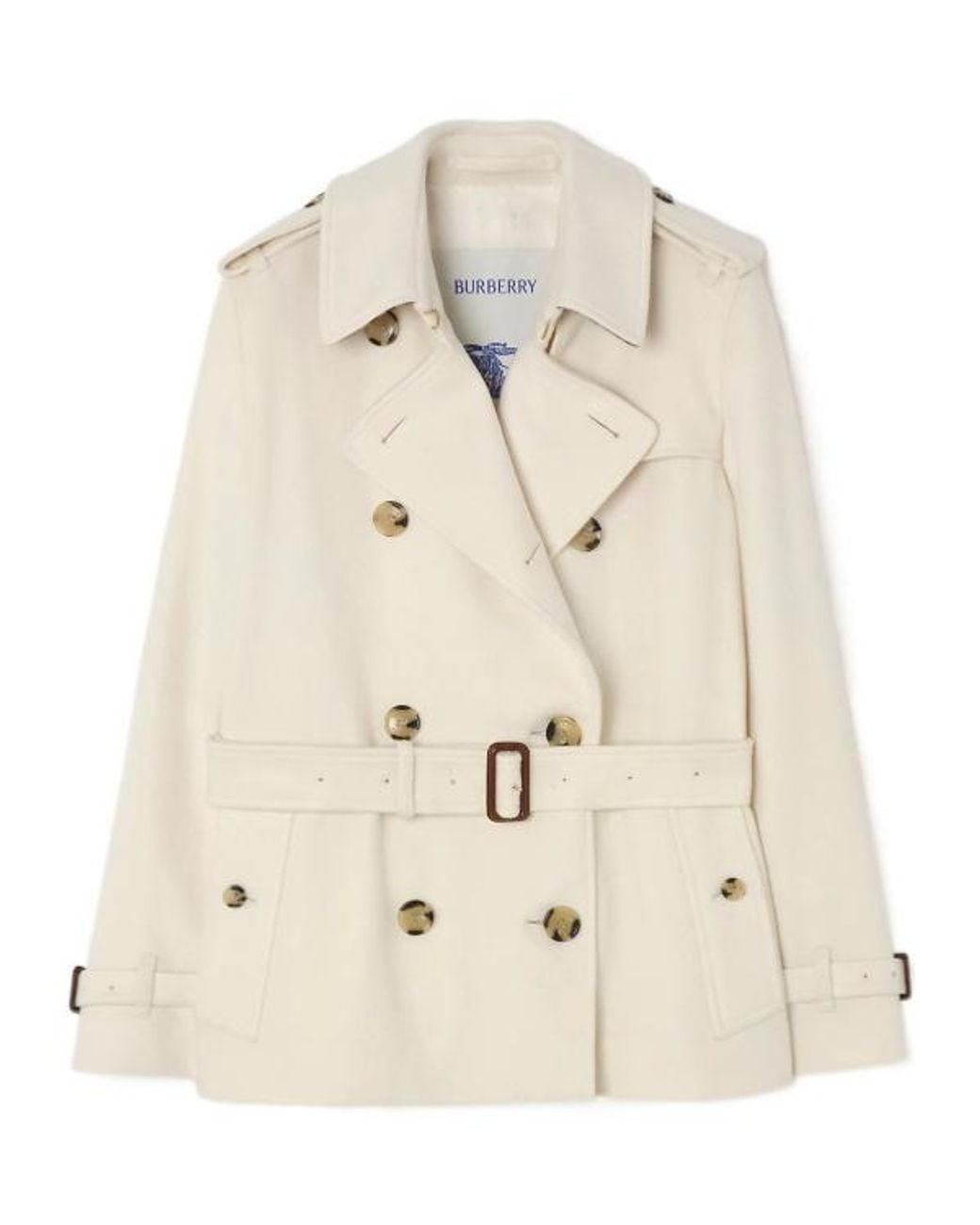 Burberry Natural Cashmere Kensington Trench Jacket