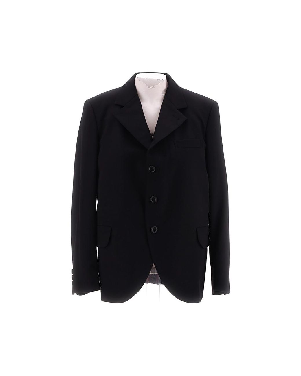 Comme des Garçons Green Single-Breasted Suit Jacket