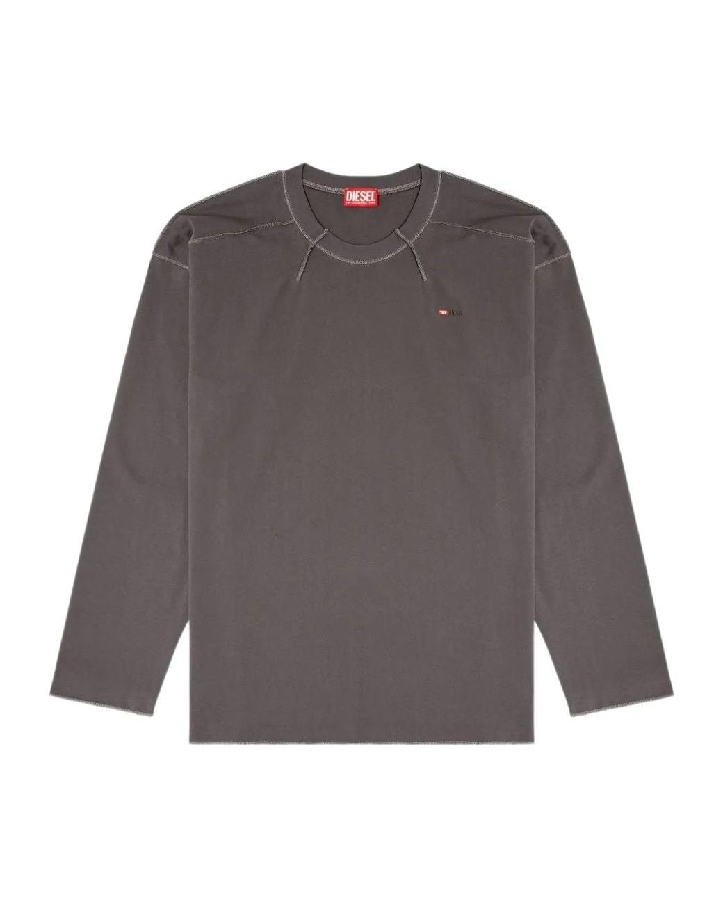DIESEL Gray Crahor Long-Sleeve T-Shirt for men
