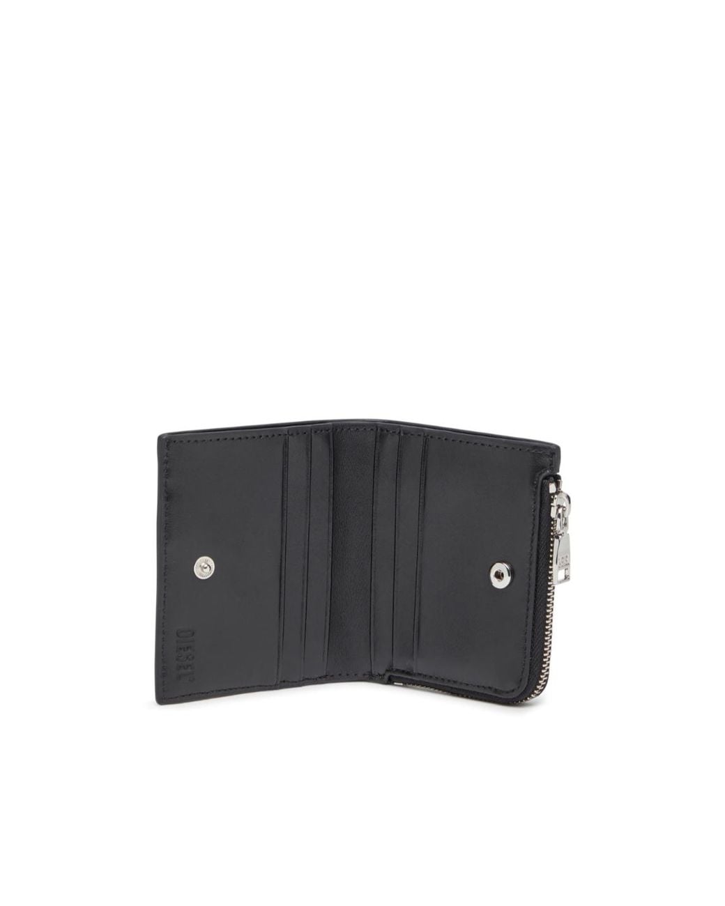 DIESEL Black Play Bi-Fold Zipped Wallet