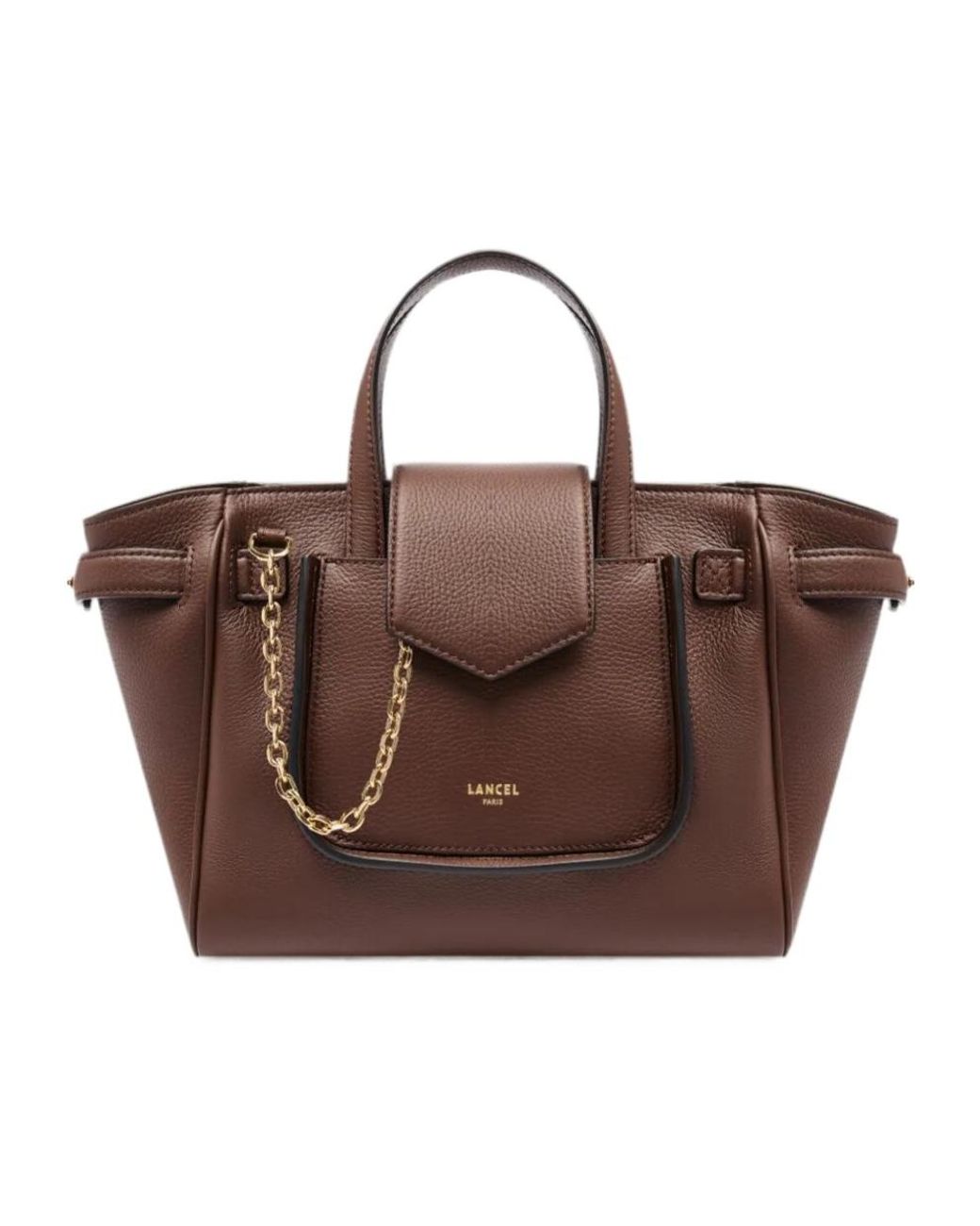 Lancel Brown Thea Small Carryall Shoulder Bag