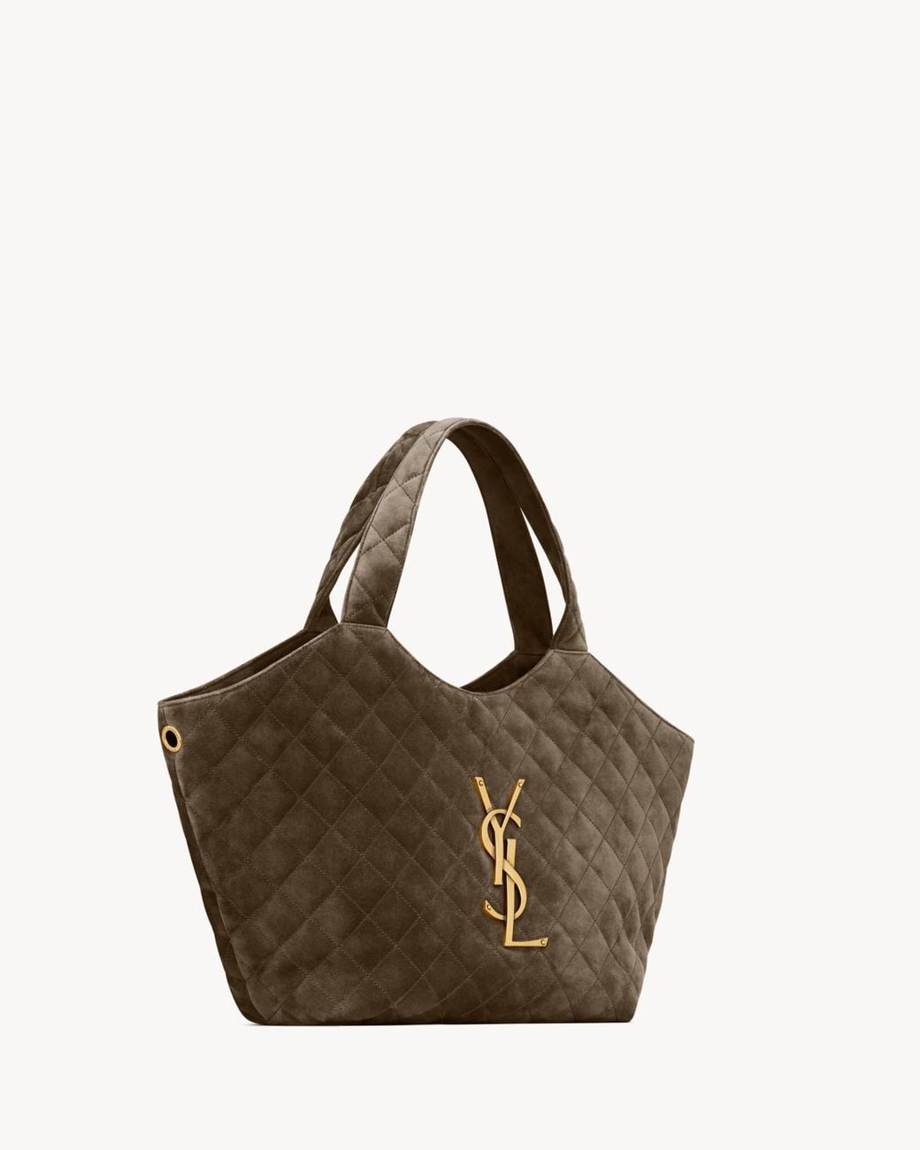 Saint Laurent Brown Icare Quilted Medium Tote Bag