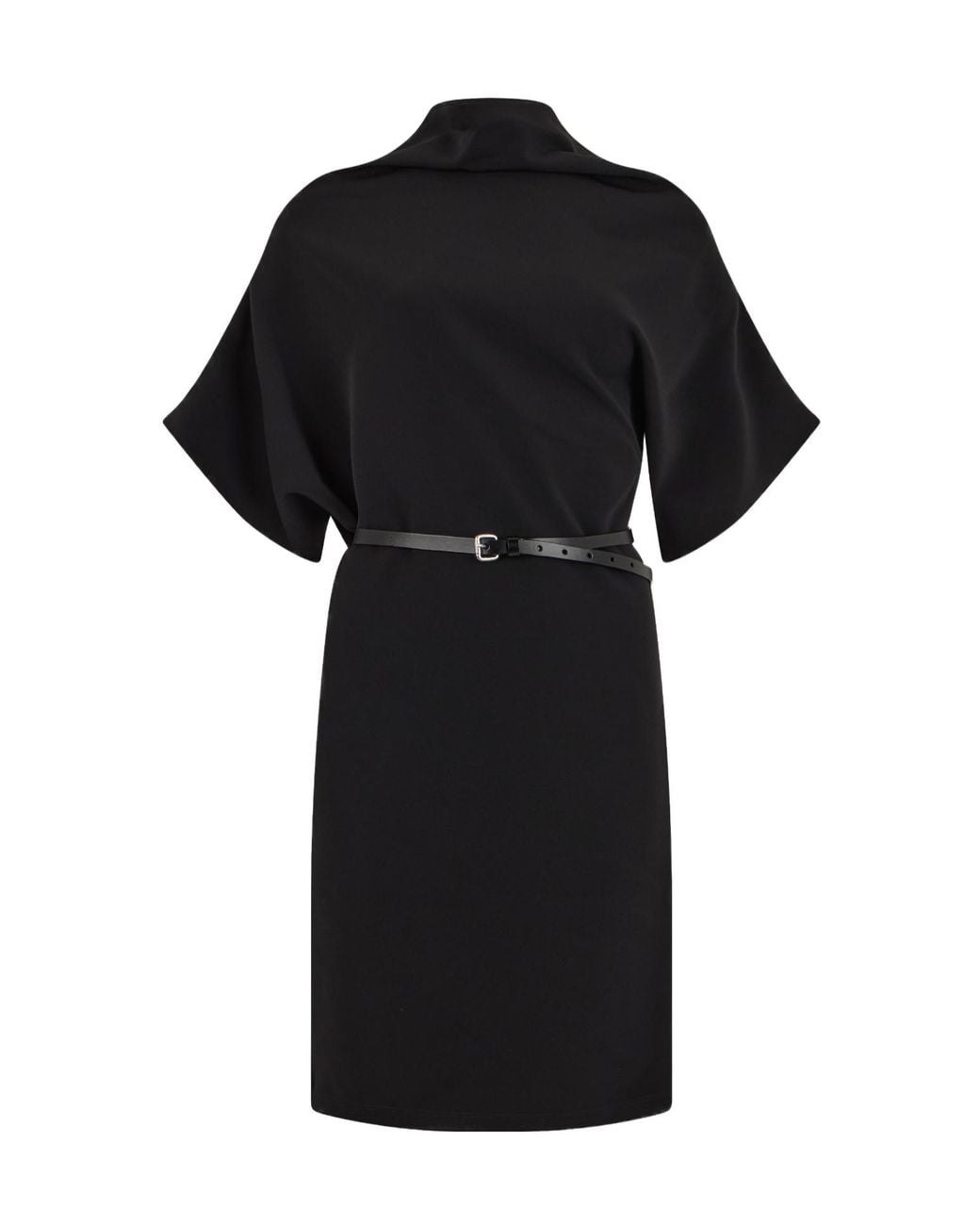 P.A.R.O.S.H. Black P.A.R.O..H. Phedra Belted Midi Dress