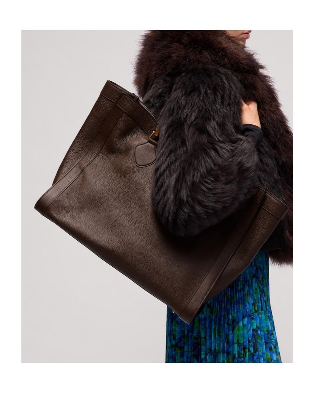 Gucci Brown Bamboo Tote Large Bag