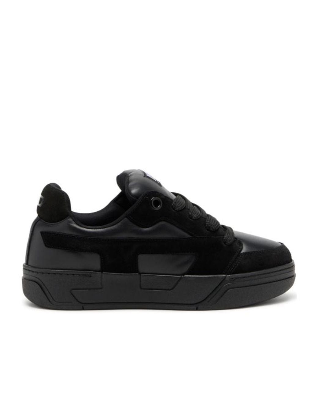 DIESEL Black D-Ollie-Monochrome Sneakers for men