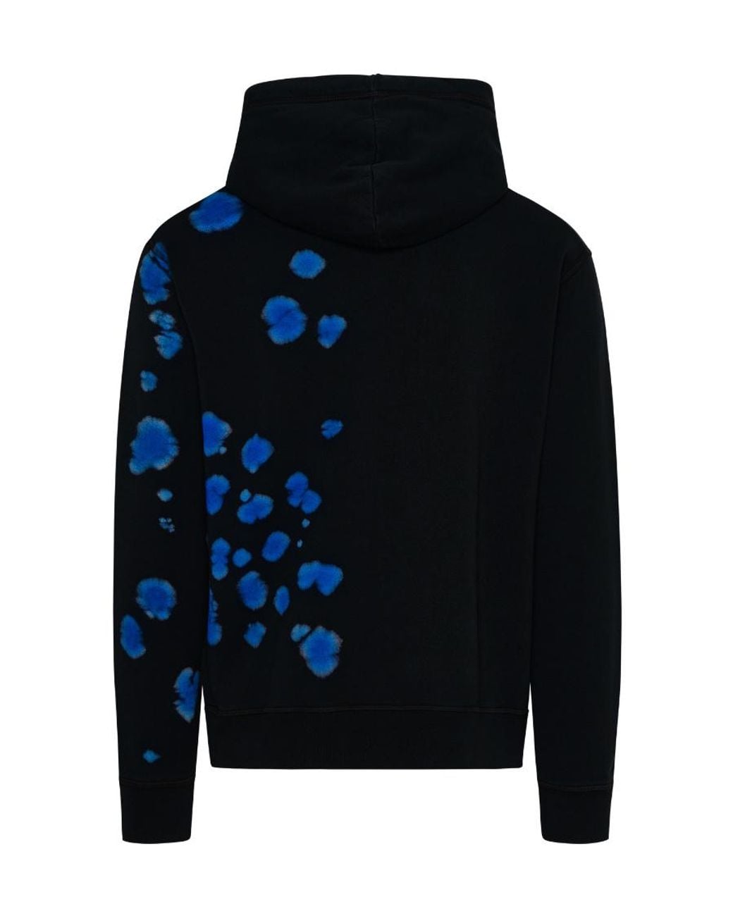 DSquared² Blue Dye-Print Cotton Hoodie for men