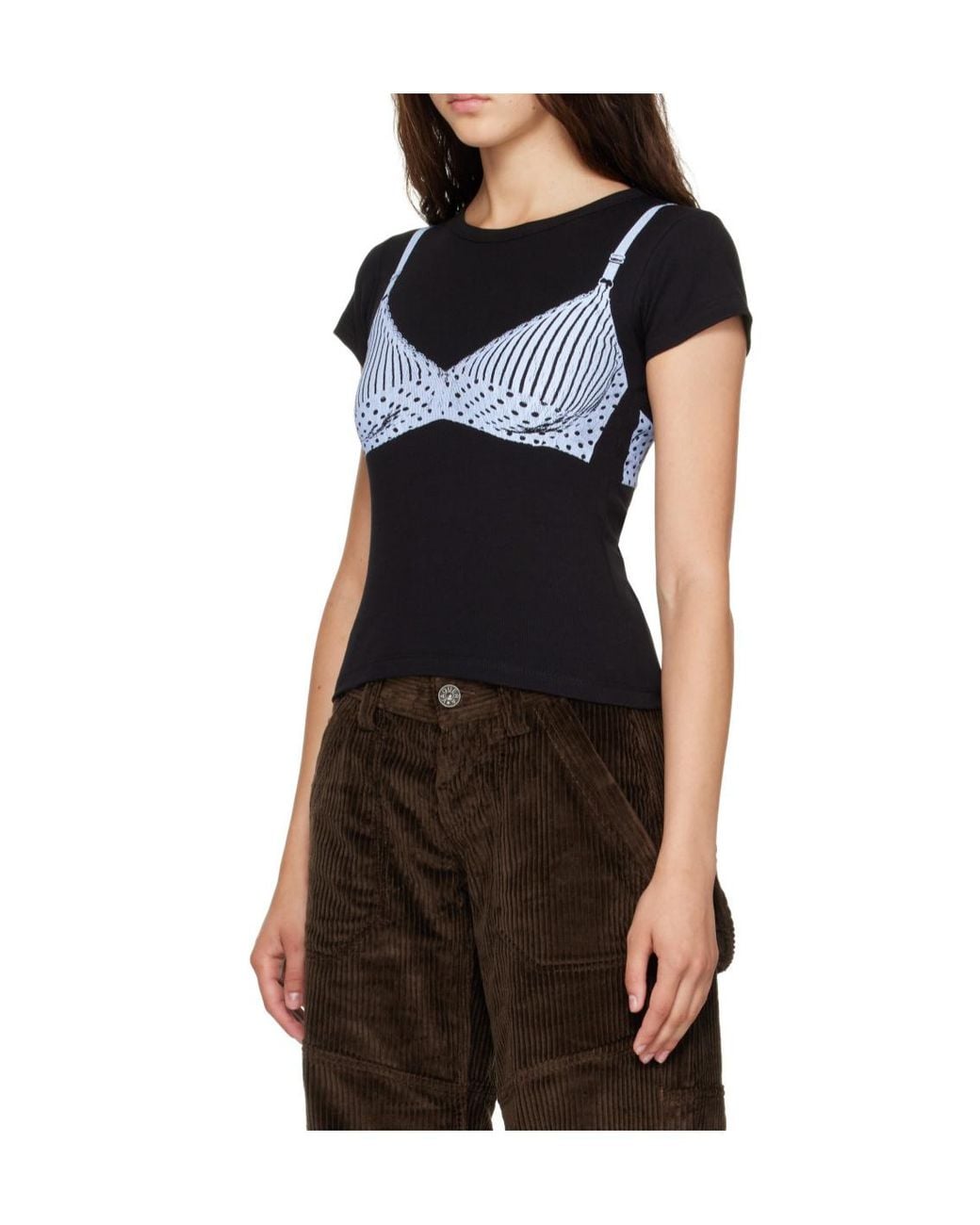 VAQUERA Black Bra-Top T-Shirt