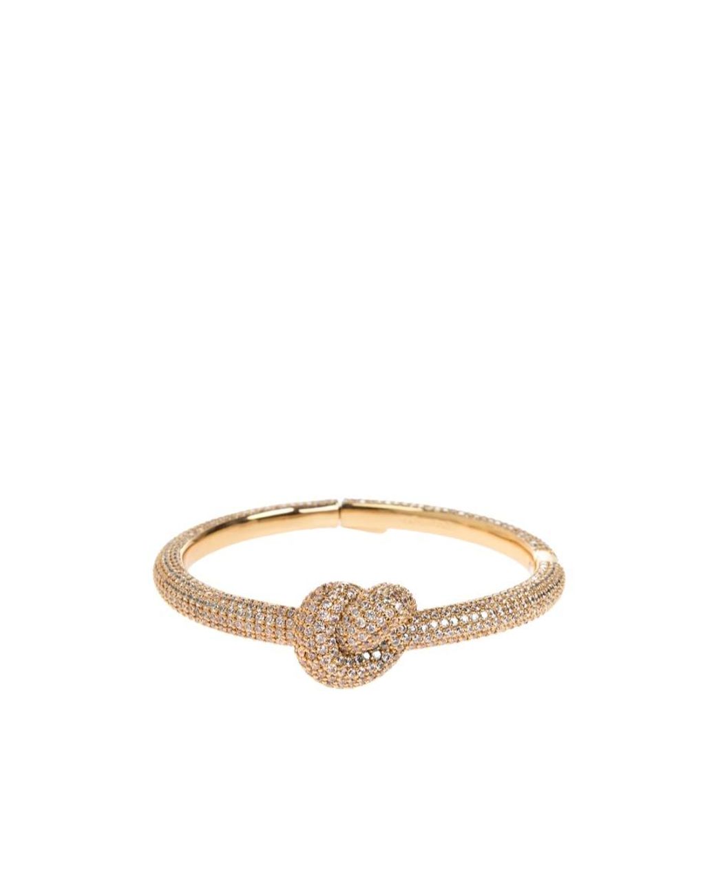 Self-Portrait White Crystal Knot Bracelet