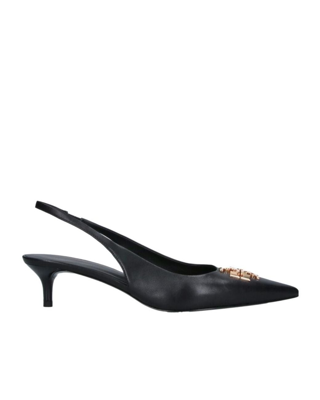 Tory Burch Black Charlie Pointed Toe Slingback Pumps