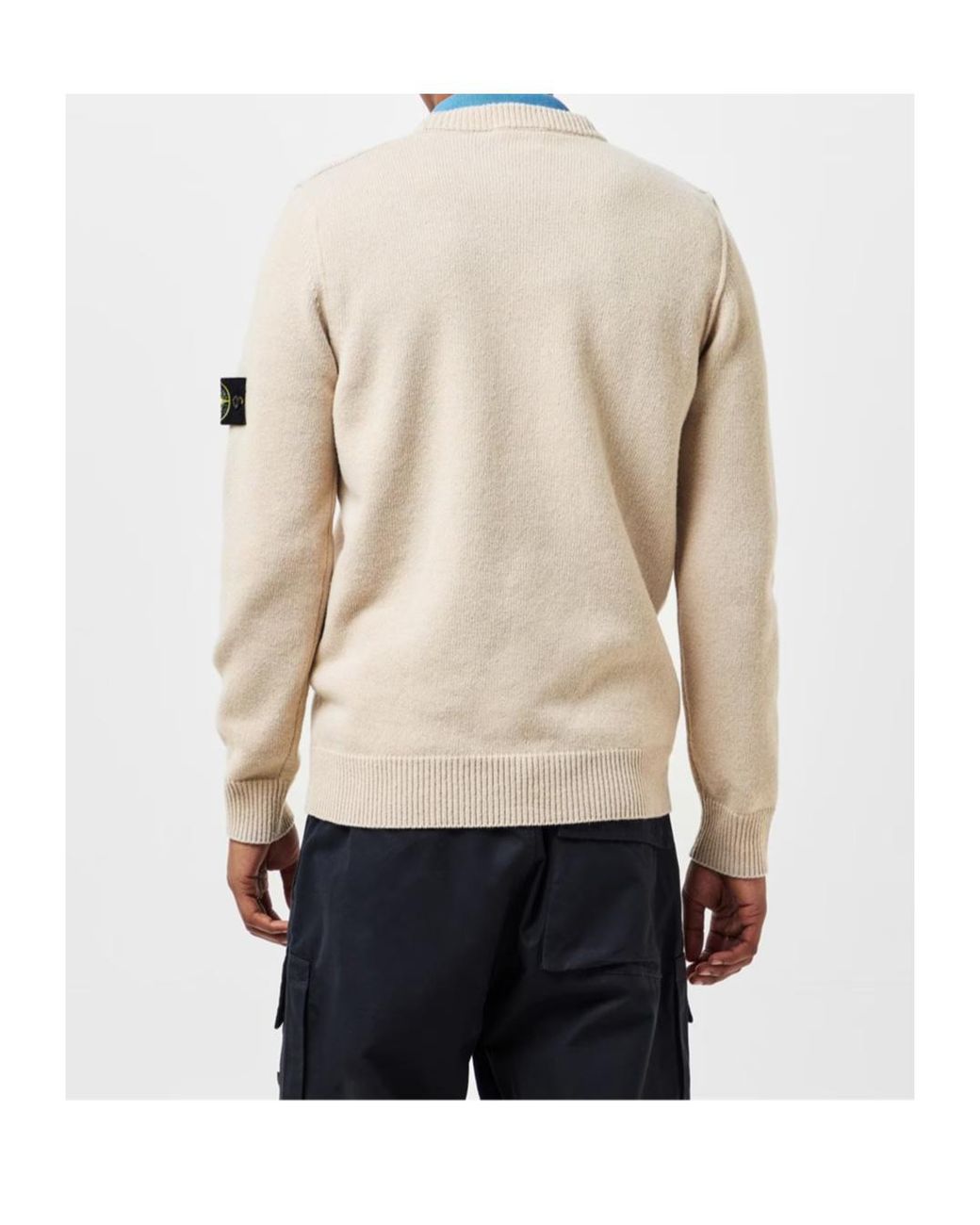 Stone Island White Crewneck Jumper for men