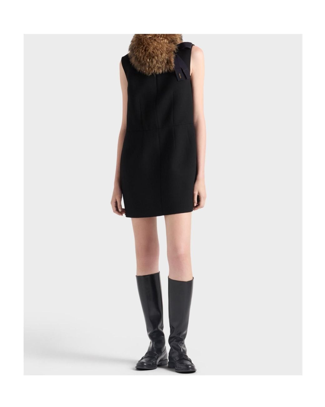 Prada Black Crewneck Sleeveless Dress