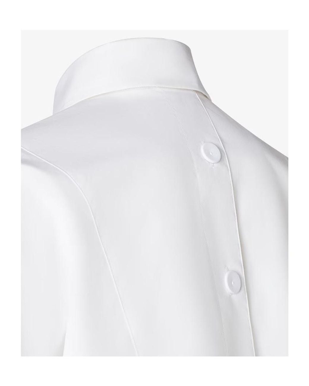 Fendi White Cocoon Sleeves Cropped Shirt