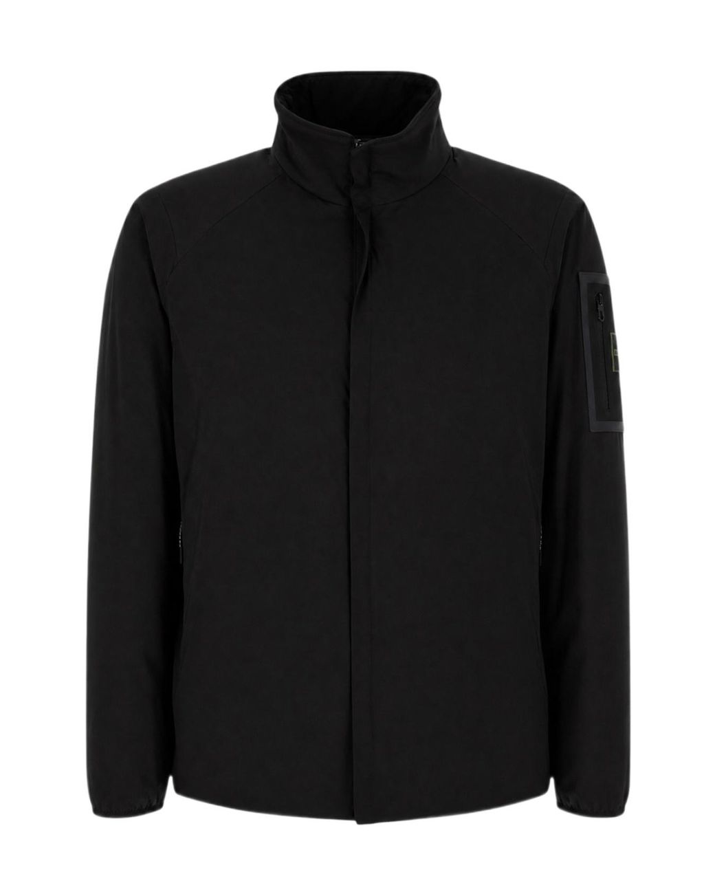 Boss Black Logo-Patch High-Neck Jacket for men