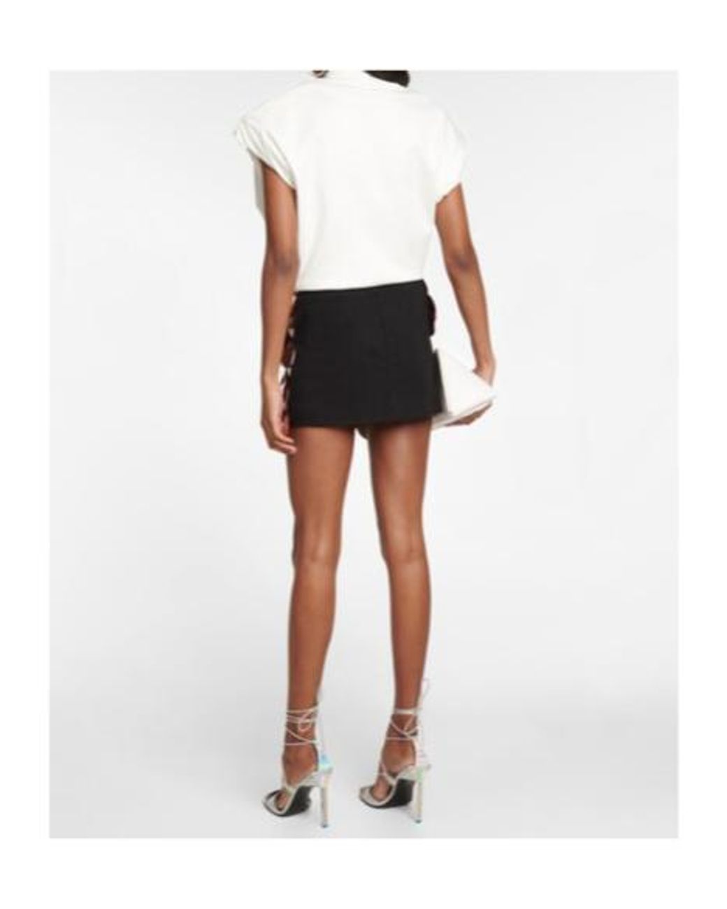The Attico Pink Embellished Mid-Rise Miniskirt