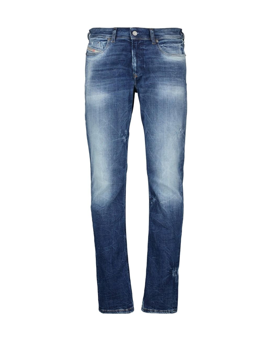 DIESEL Blue Faded-Wash Slim-Fit Jeans for men