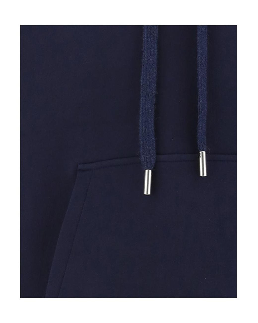 AMI Blue Long-Sleeved Drawstring Hoodie for men