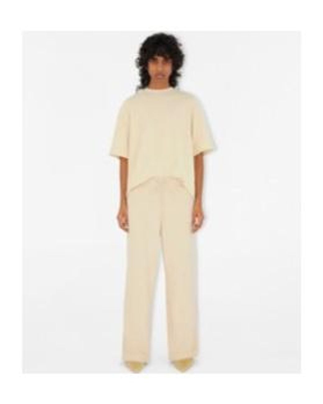 Burberry Natural Straight-Leg Towelling Finish Trousers