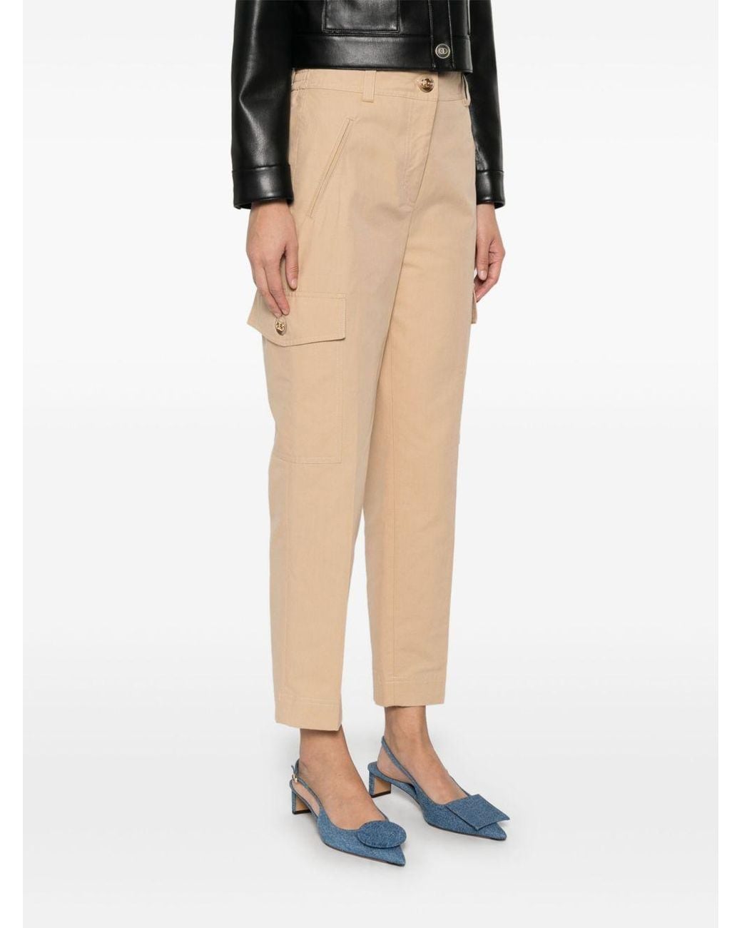Twinset Natural Straight-Leg Casual Pants