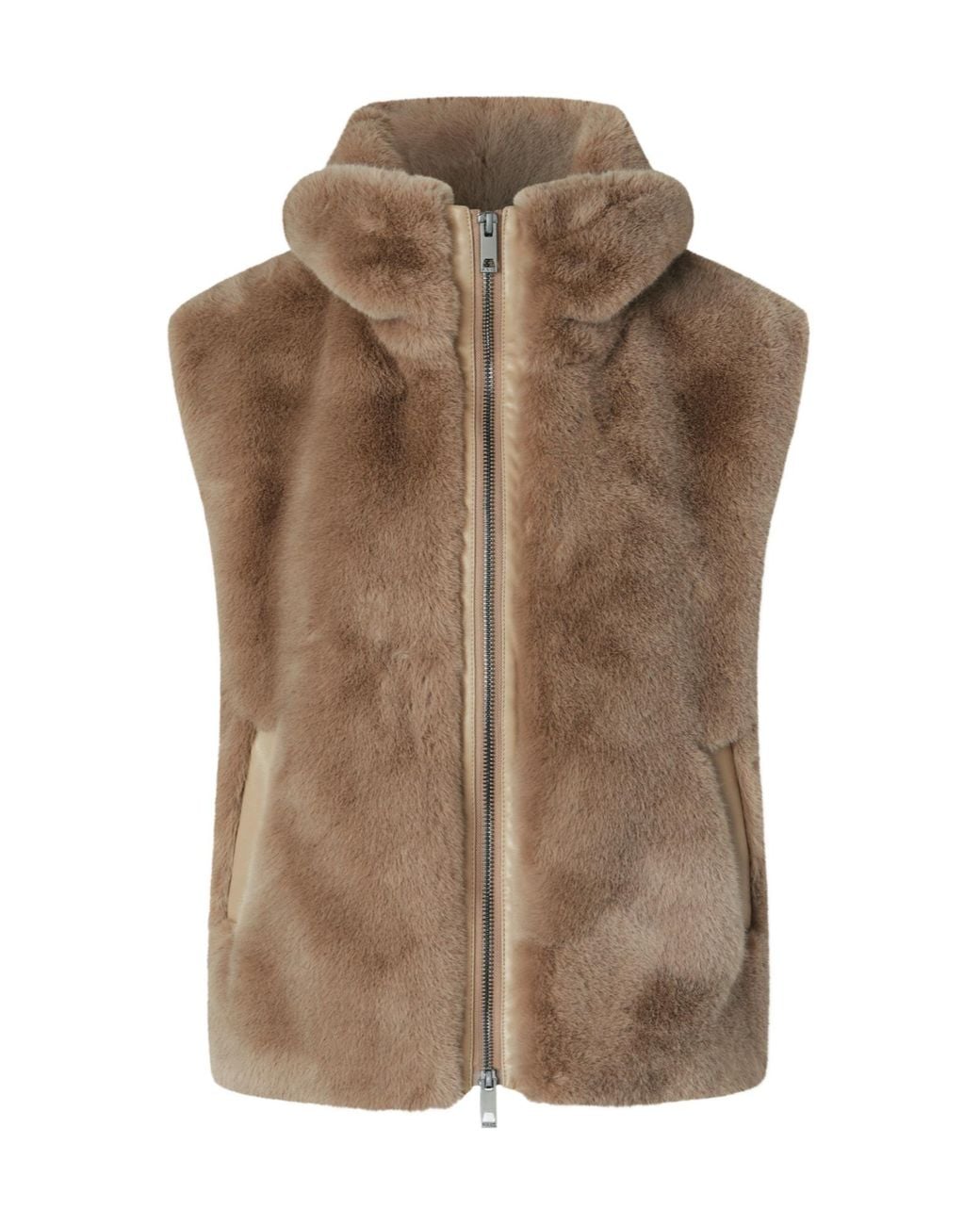 Pinko Brown Deyn Zip-Up Vest