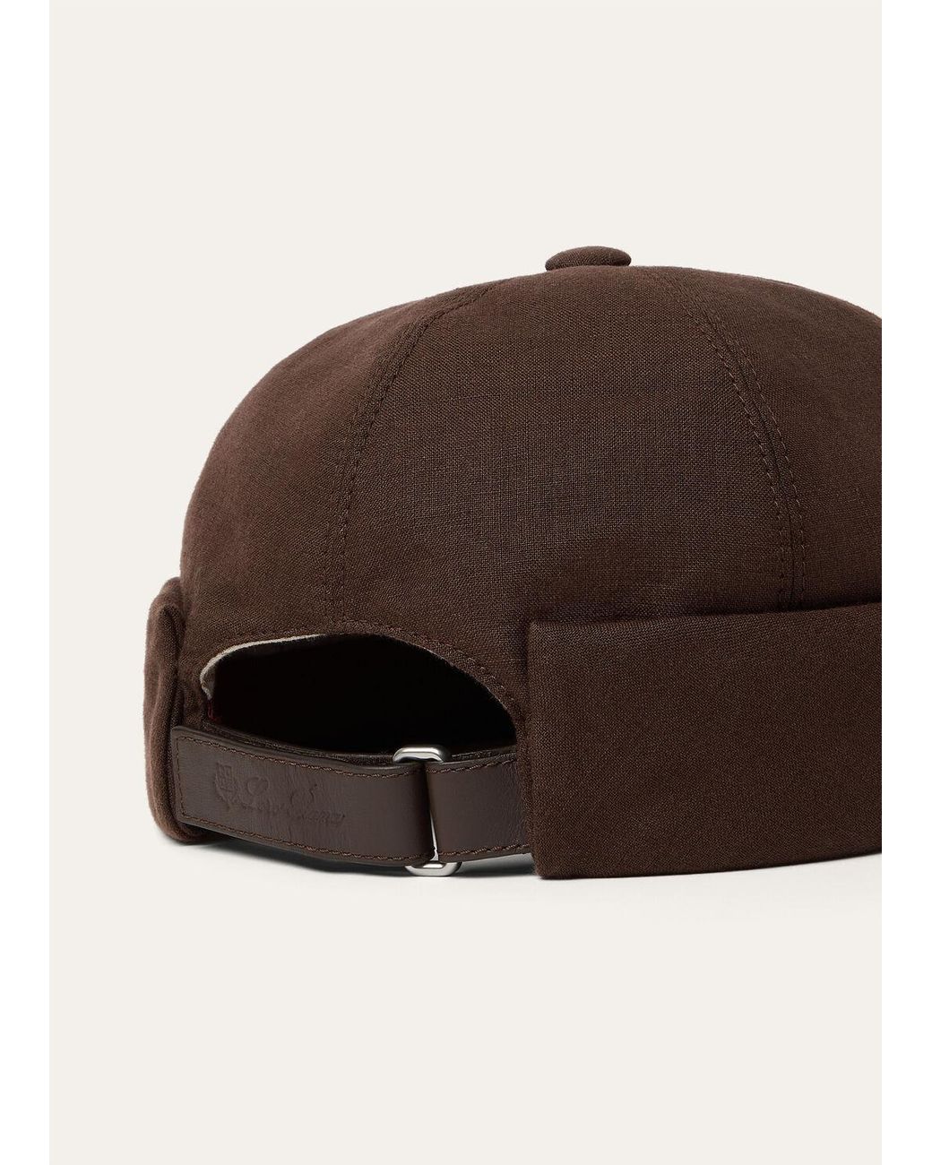 Loro Piana Brown Round Hat for men
