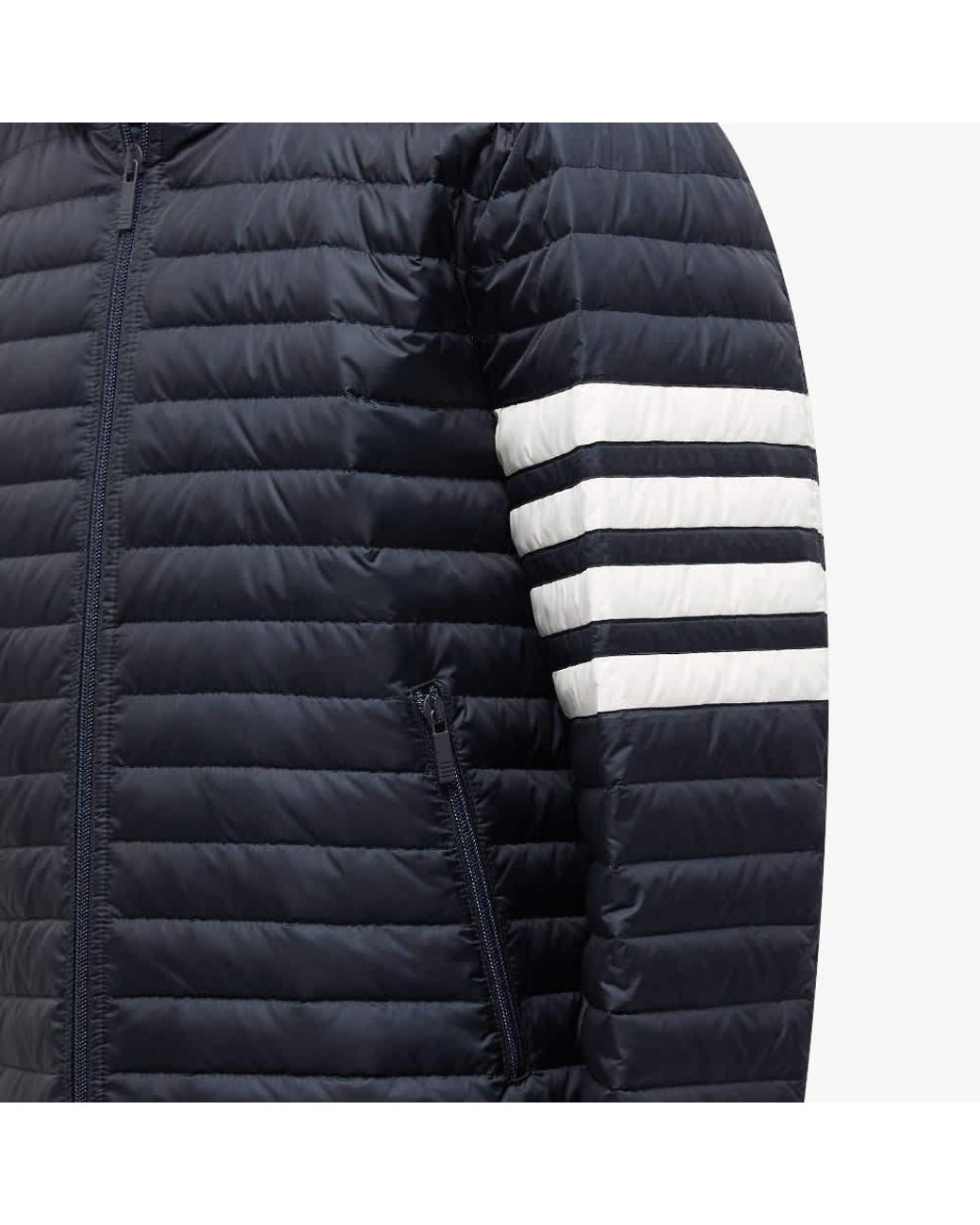 Thom Browne Blue Bar Stripe Padded Jacket for men