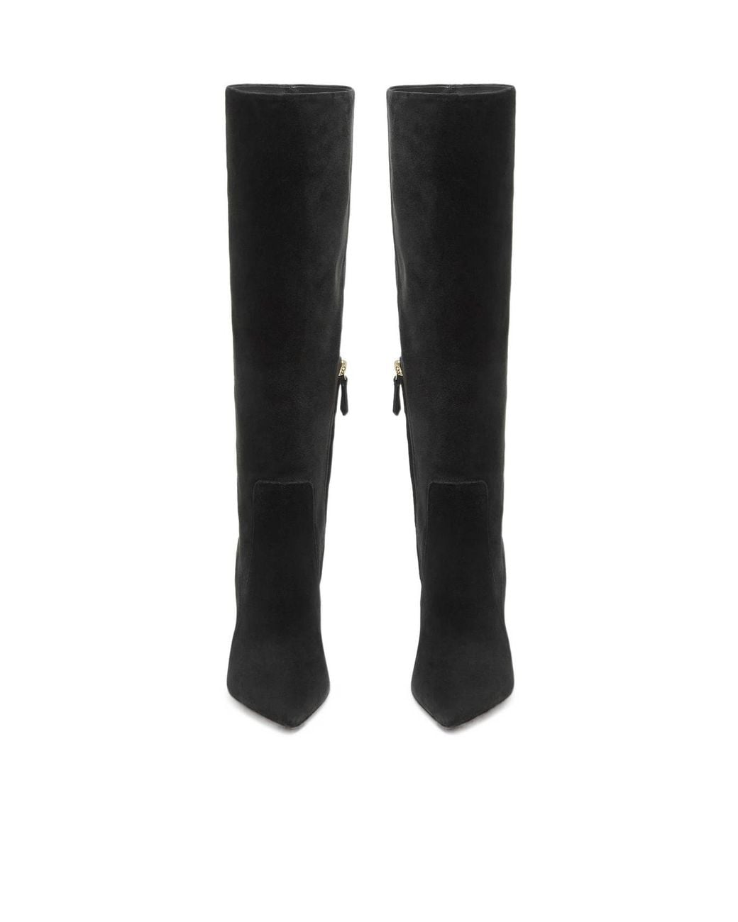 Santoni Black Viola 85 Stiletto Boots
