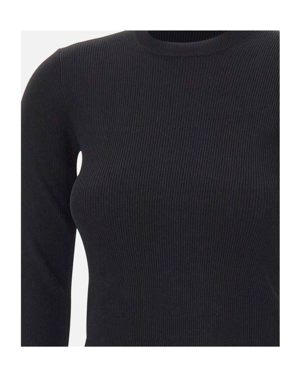 Kaos Blue Openwork Sleeve Knitted Sweater