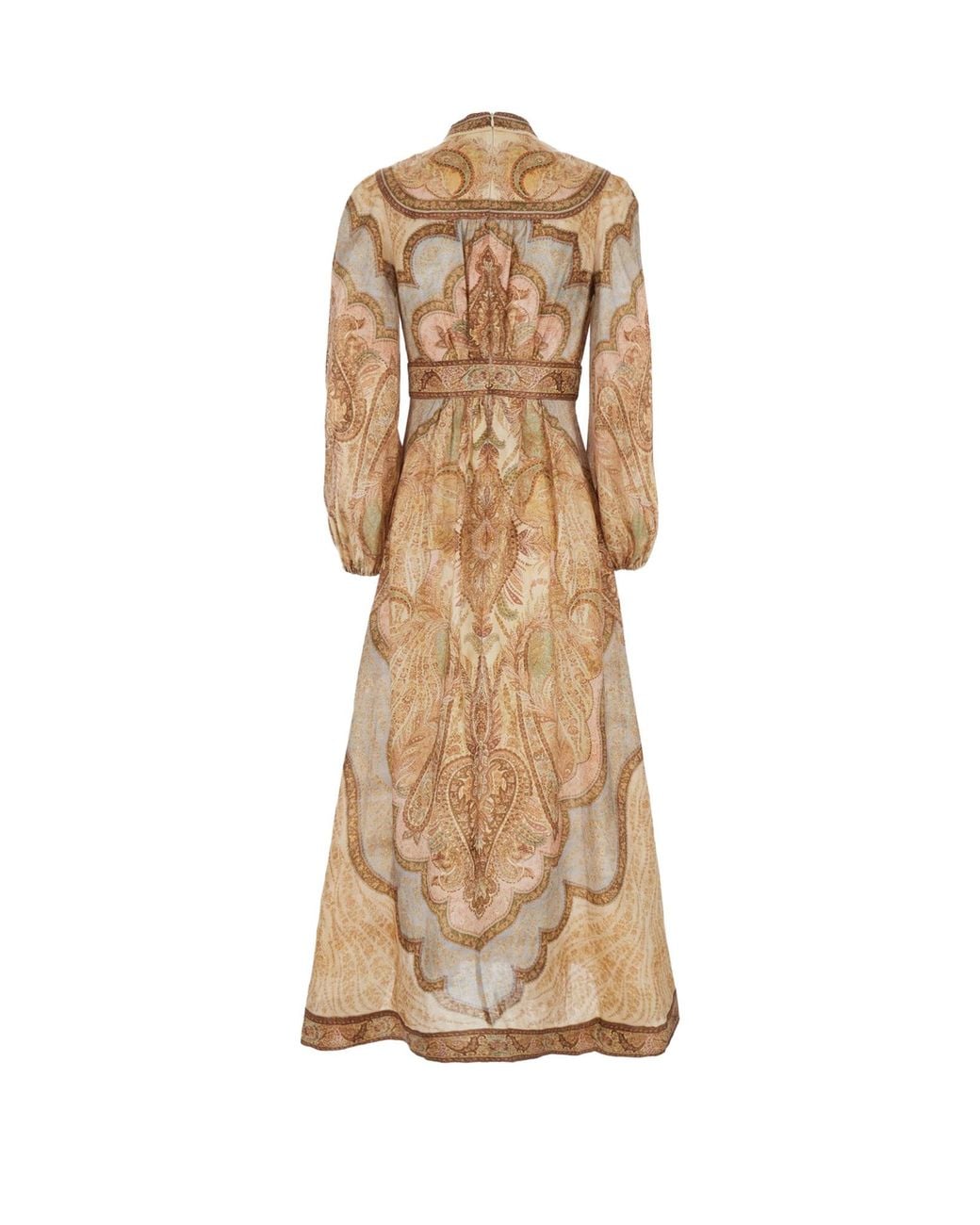 Zimmermann Natural Wanderlust Linen Midi Dress