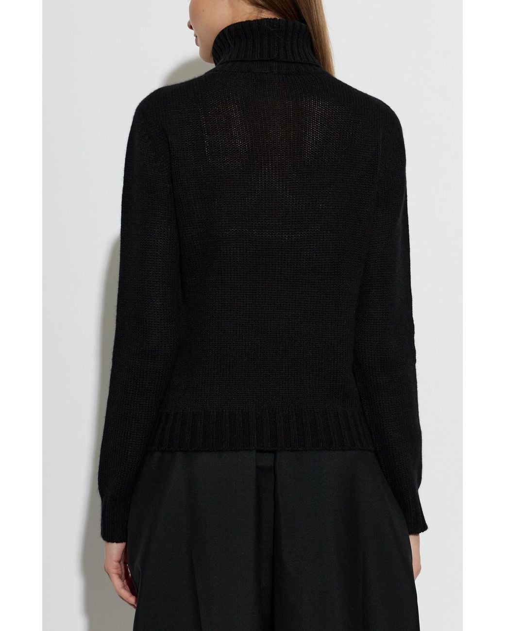Fabiana Filippi Black Long-Sleeve Turtleneck Sweater