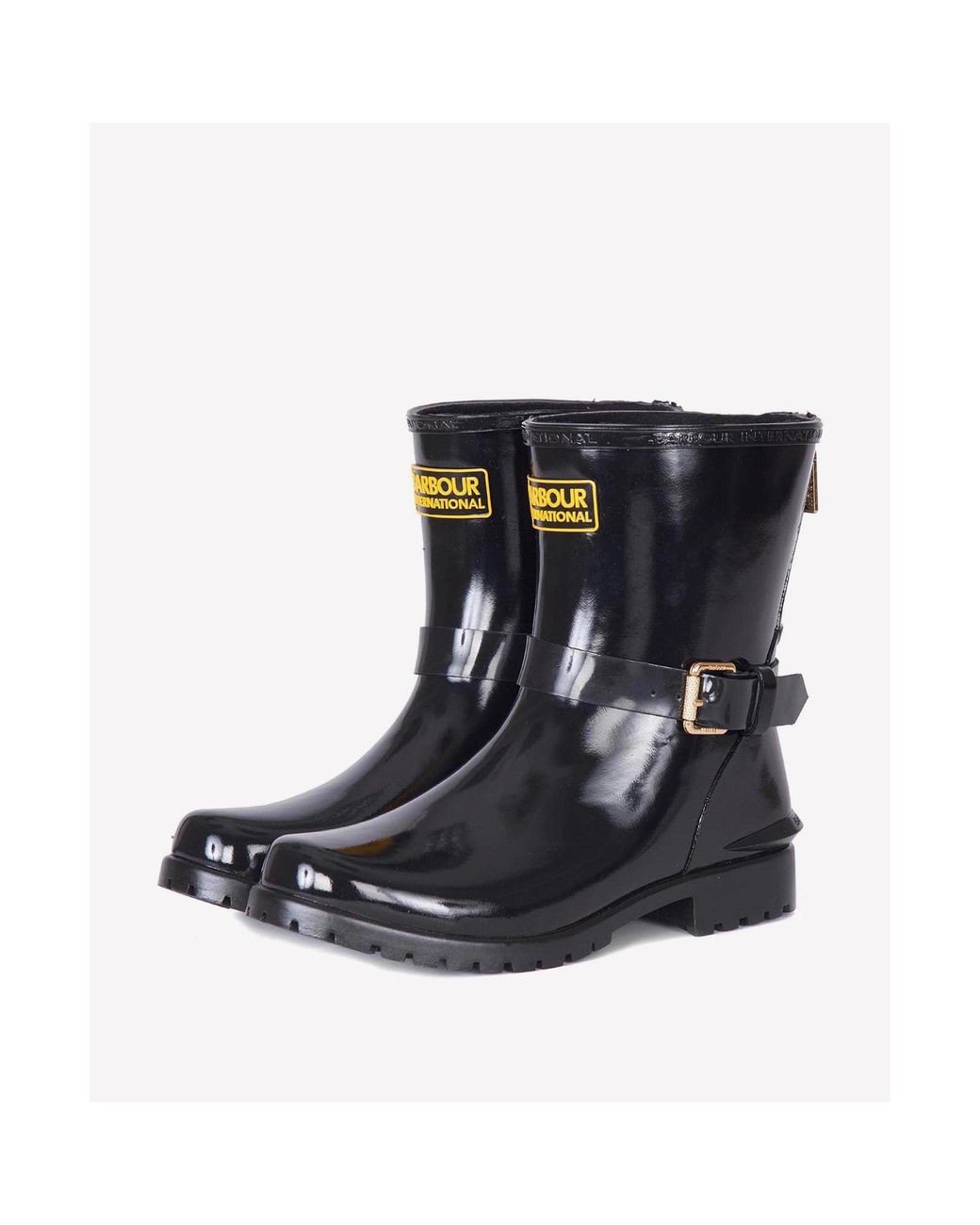 Barbour Black Short Warm Rain Boots