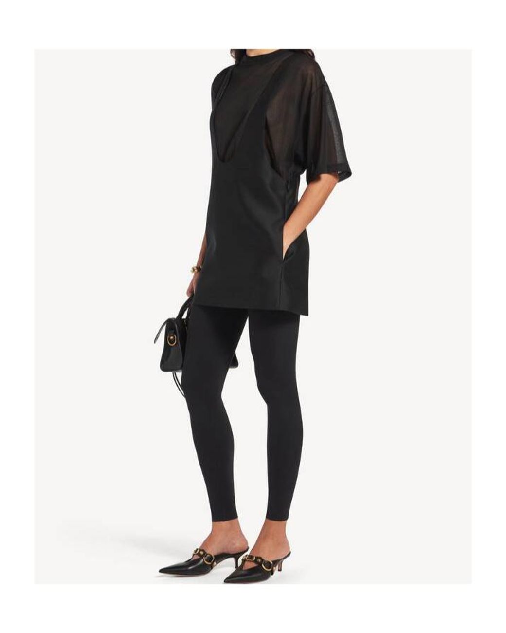 Balenciaga Black City Pointed-Toe Mules