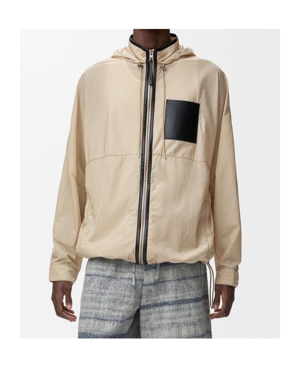 Loewe Natural Technical-Shell Zip-Up Hooded Jacket for men