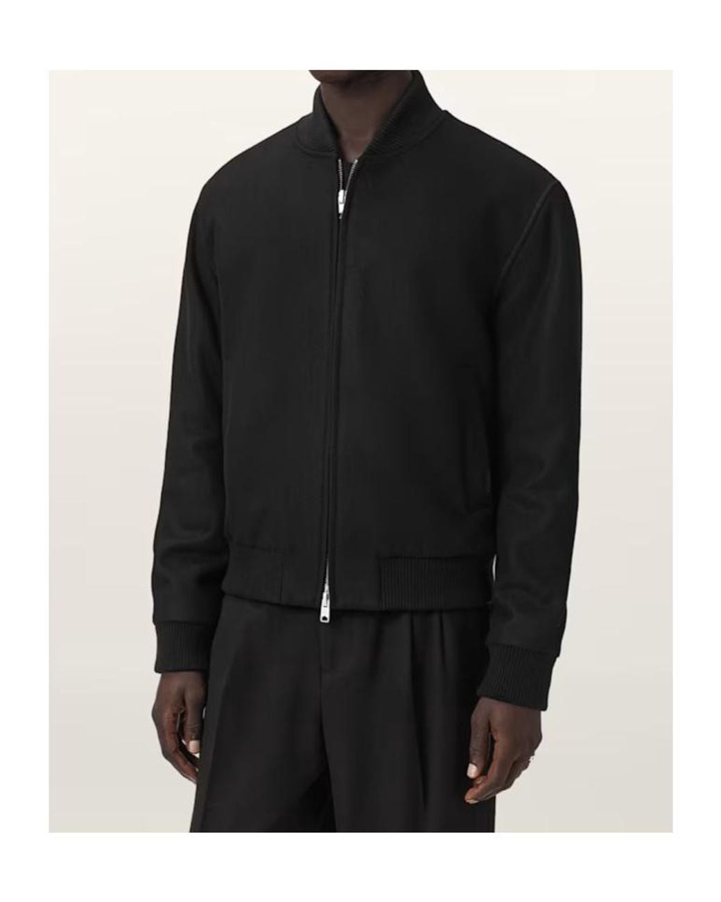 AllSaints Black Long-Sleeved Casual Jacket for men
