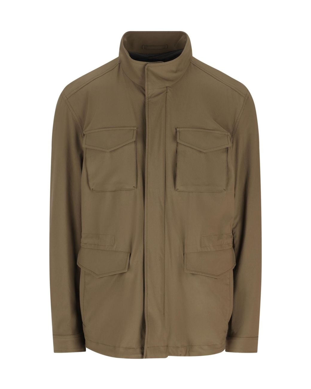 Herno Green High Neck Field Jacket for men