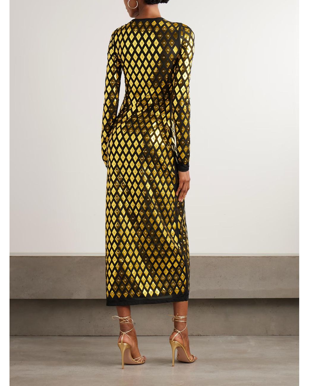 Rabanne Multicolor Diamond-Patterned Dress