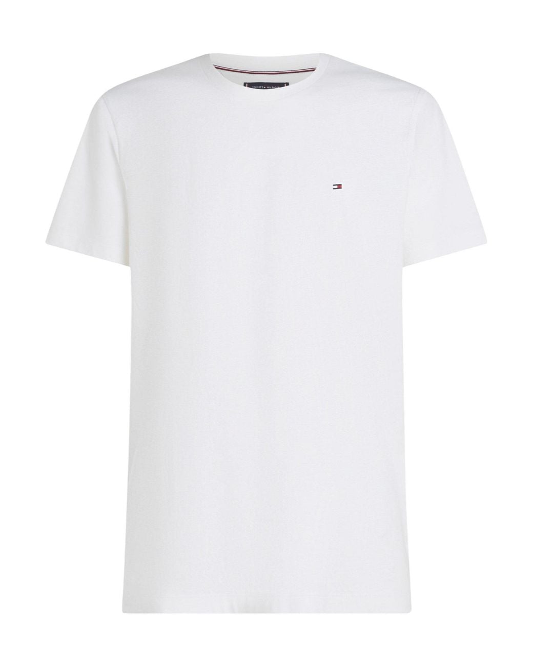 Tommy Hilfiger White Logo Short Sleeve T-Shirt for men