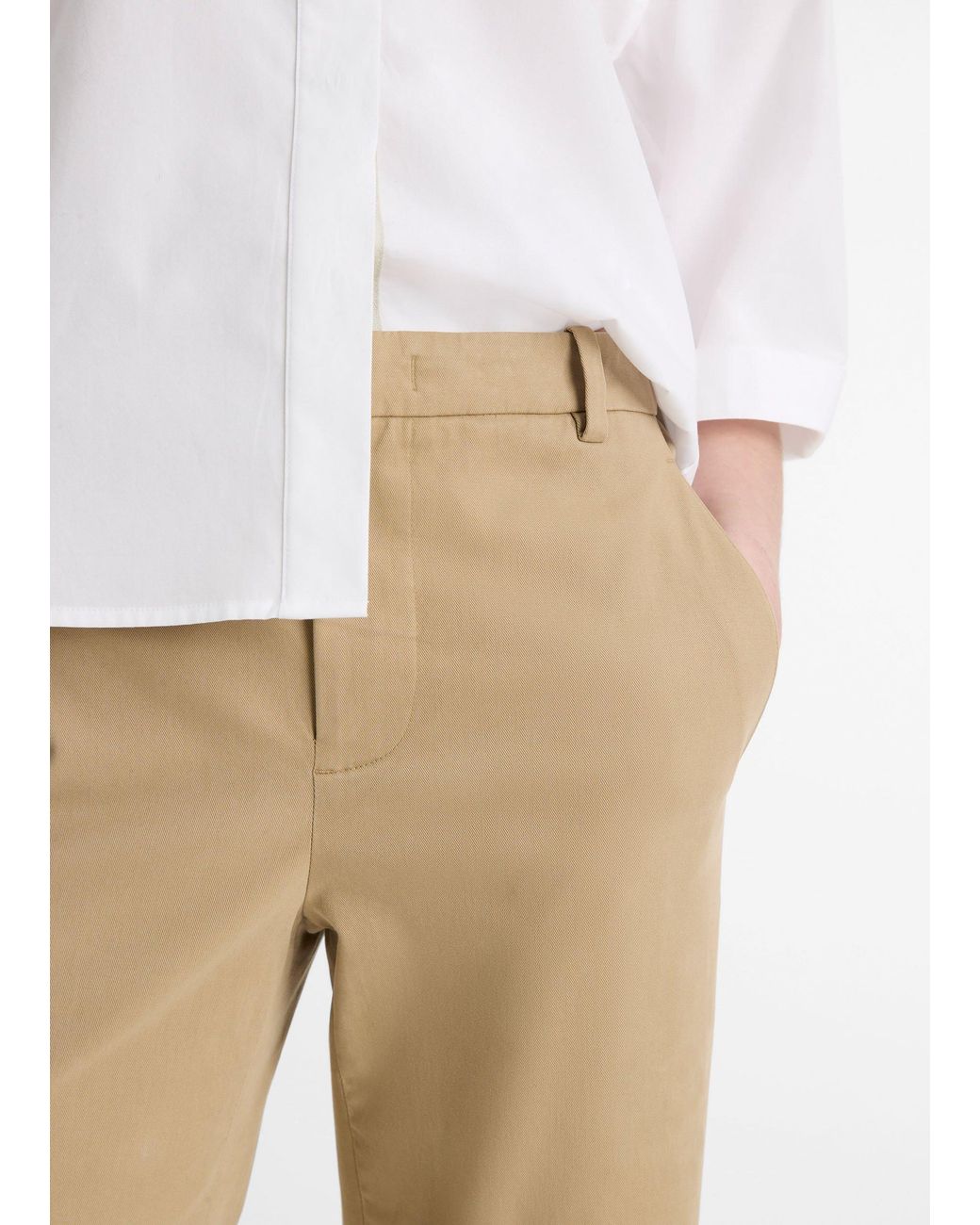 Vince White Mid-Rise Chino Pants
