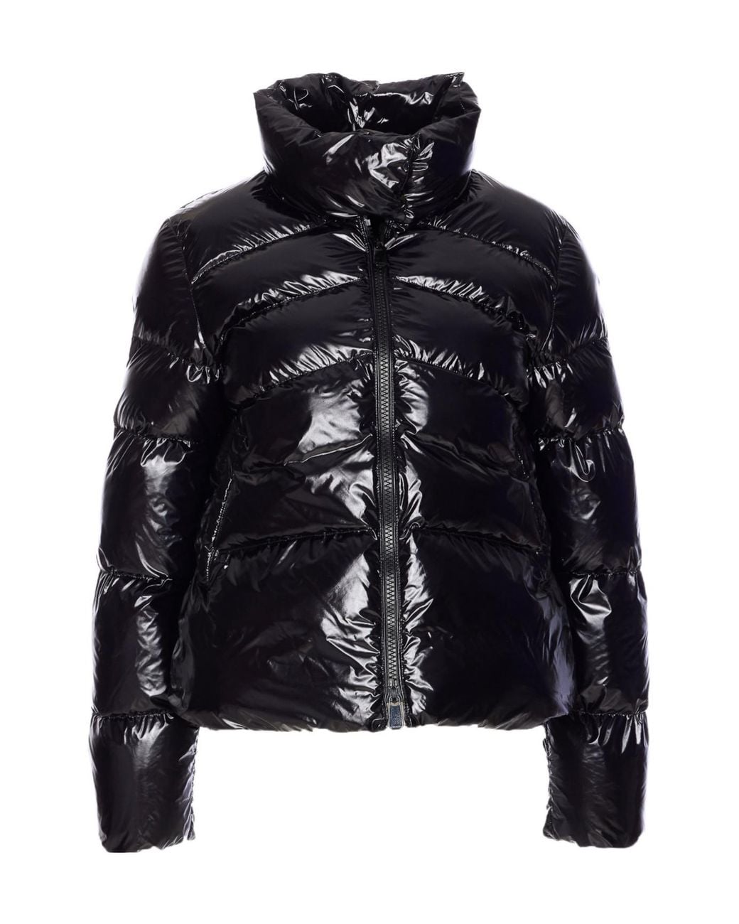 Pinko Black Long-Sleeved Zip-Up Down Jacket