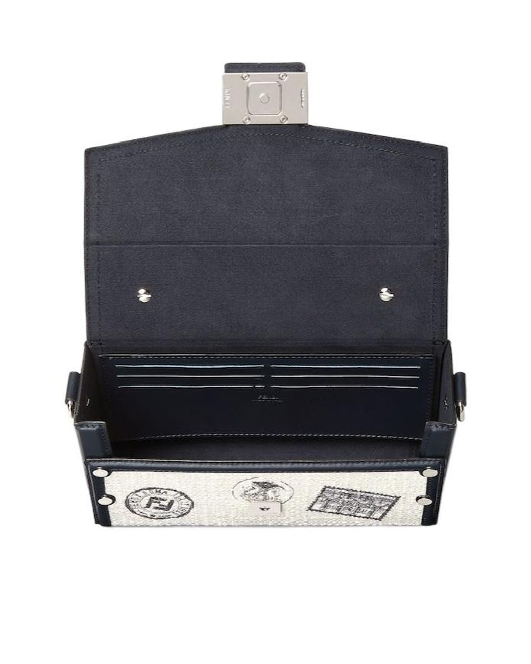 Fendi Metallic Soft Trunk Baguette Tote Bag for men