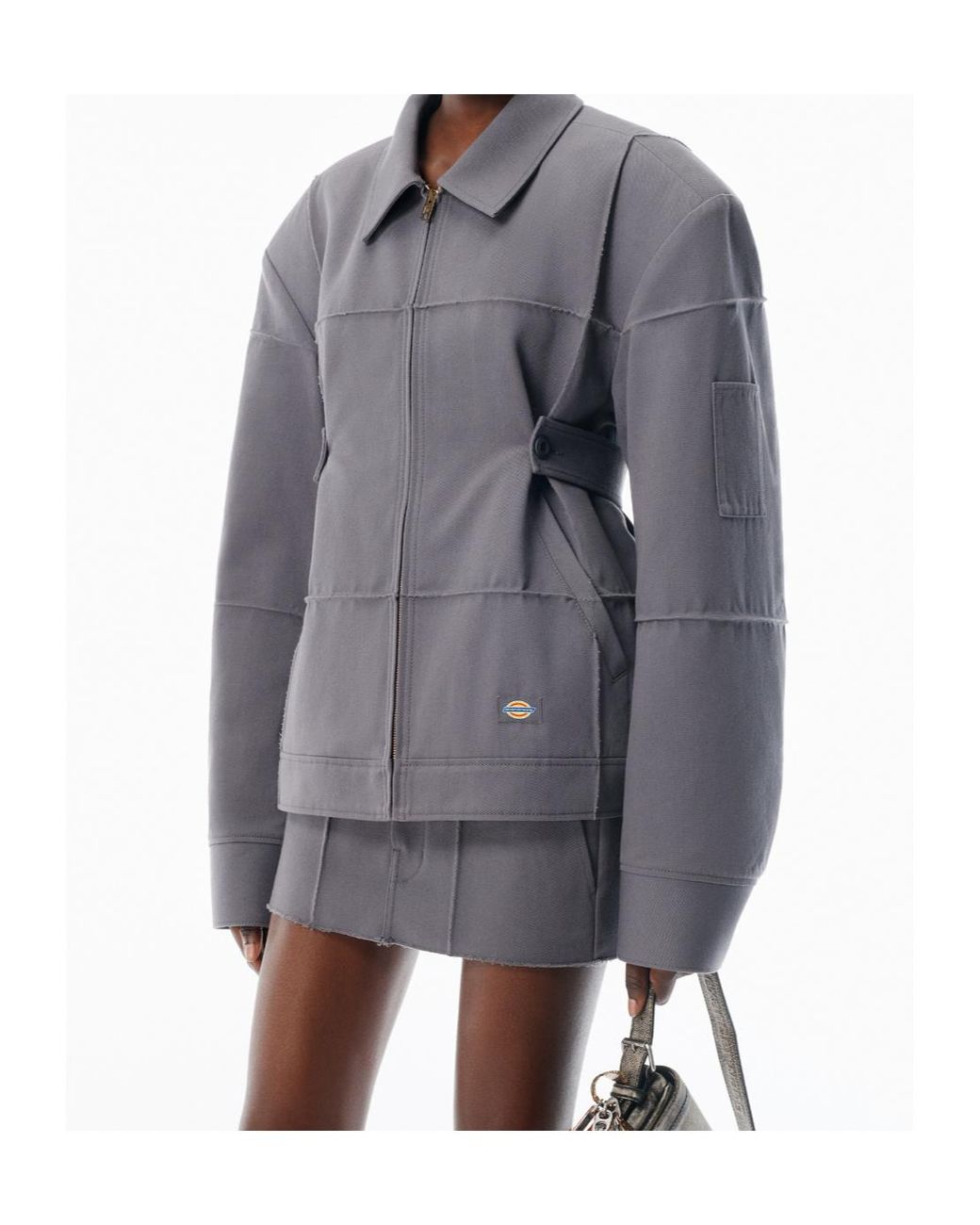Alexander Wang Gray Cotton-Blend Drill Jacket