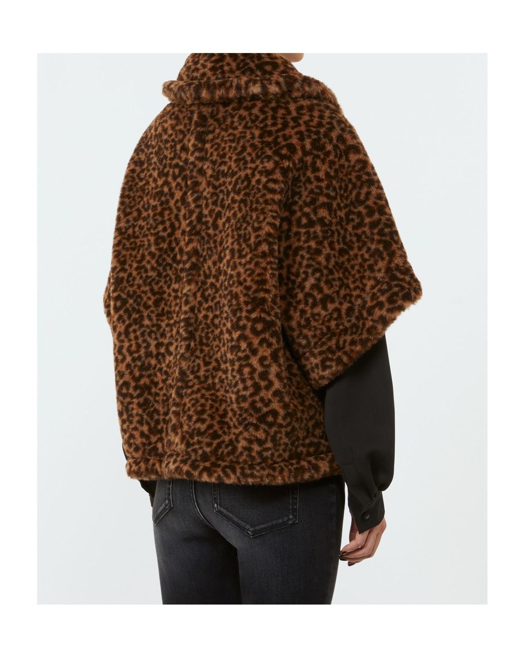Max Mara Brown Titty Leopard Patterned Button-Up Coat