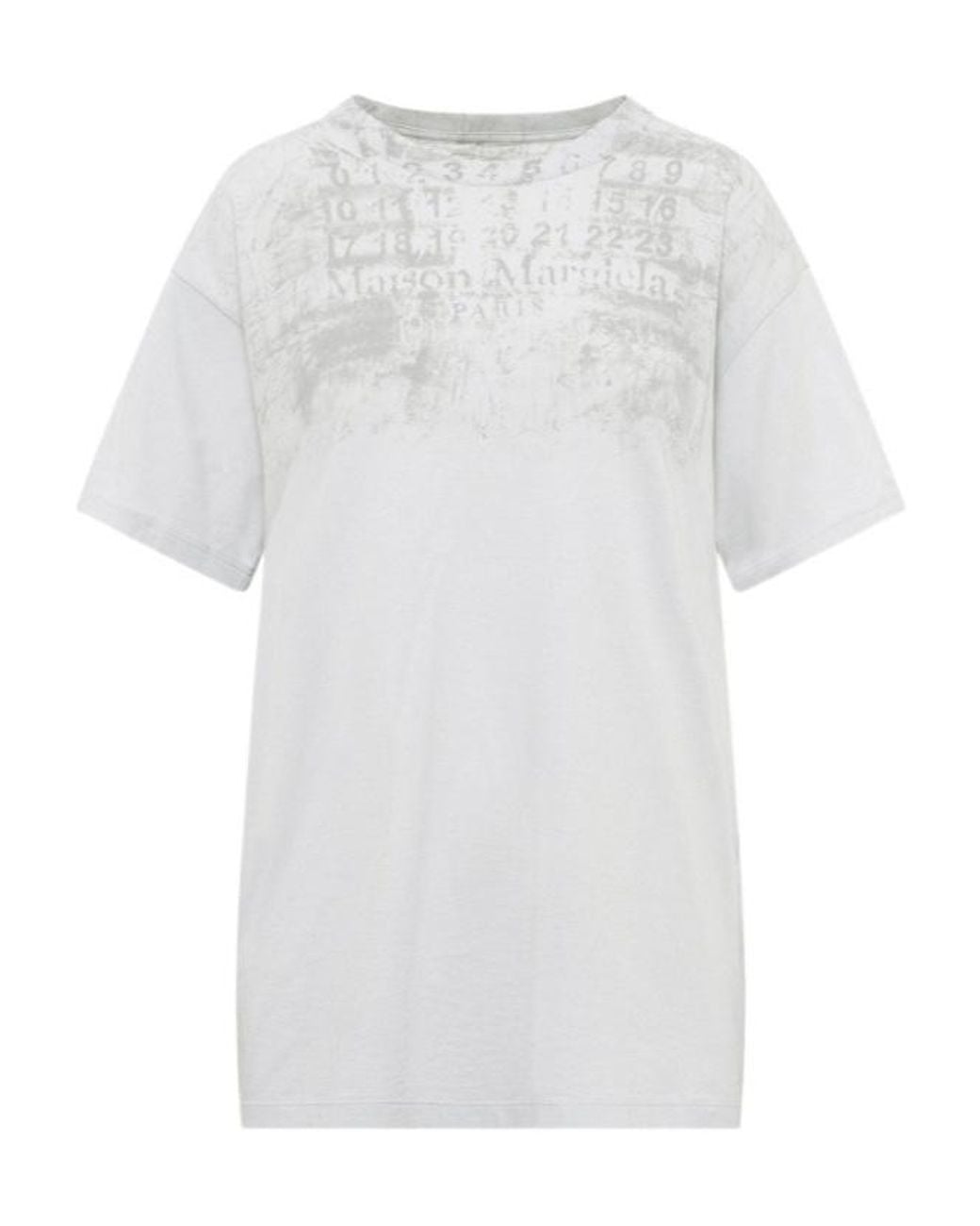 Maison Margiela White Numeric Logo Printed T-Shirt